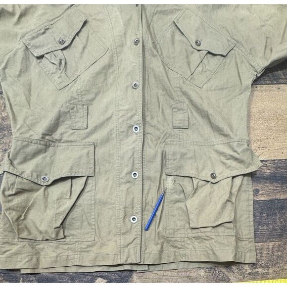 Classic Military Field Together Large‎ Jacket Womens Tan Cotton Hong Kong - Picture 7 of 10